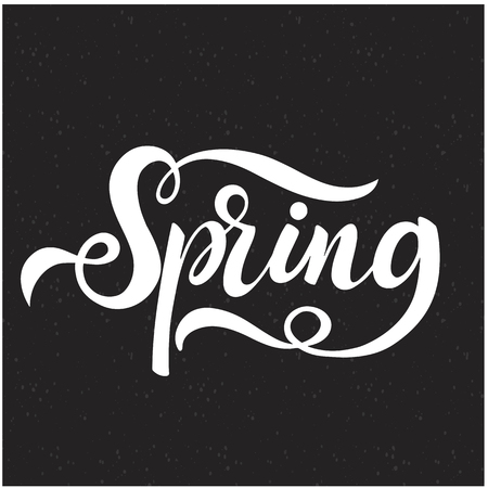 Hello spring lettering. Elements for invitations, posters, greeting cardsのイラスト素材