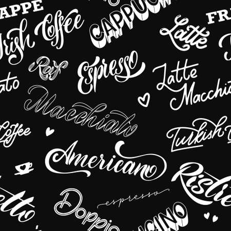 Coffee lettering. Design for posters and prints.のイラスト素材