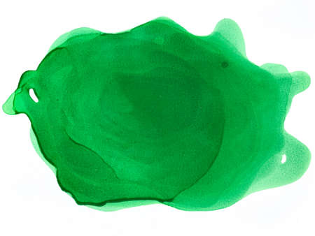 Watercolor Green Splash. Alcohol Ink Painting Texture. Abstract Colorful Watercolor Background. Hand Paintedの写真素材