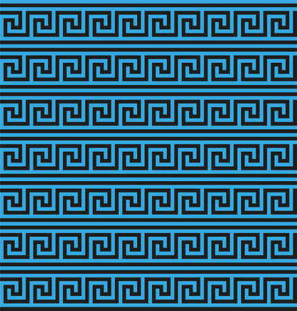 Greek key seamless pattern. Geometric meander. Abstract vector vintage backgroundのイラスト素材