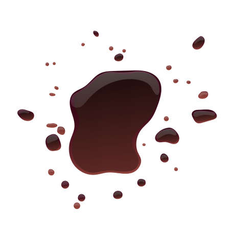 Soy sauce brown isolated puddles and splashesのイラスト素材