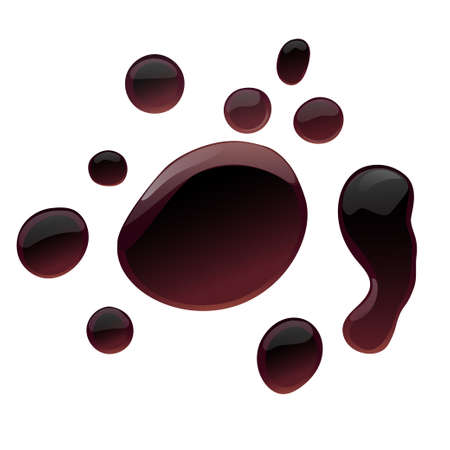 Soy sauce brown isolated puddles and splashesのイラスト素材