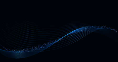 Abstract shiny blue waves background.のイラスト素材