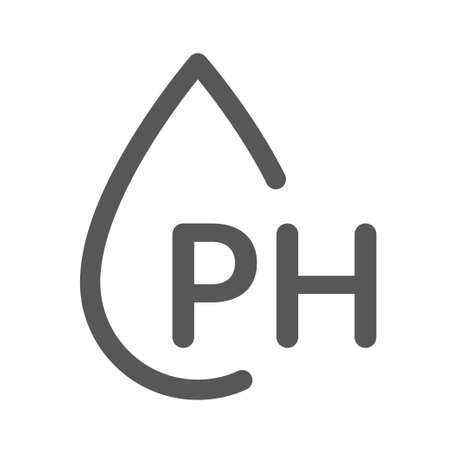 pH Value icon. Neutral balance infographic. Water drop symbolのイラスト素材