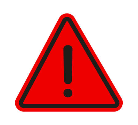 Warning sign. sticker. Vector design elements for objets with dangerous parts.のイラスト素材