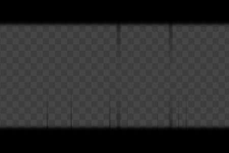 Old cinematic frame transparent overlay mockup. Blank film strip vector illustration.のイラスト素材