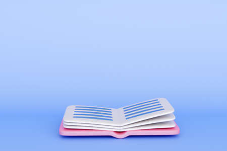 Open book. Concept of business idea, education or school element. 3d high quality renderの写真素材