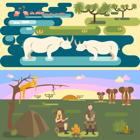 African forest conceptのイラスト素材