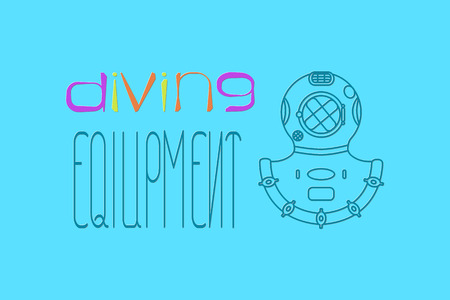 Diving equipment illustrationのイラスト素材