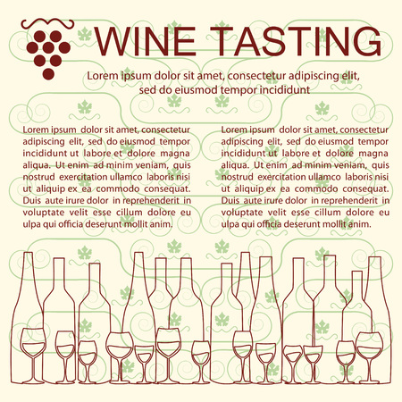 Invitation template for wine testingのイラスト素材