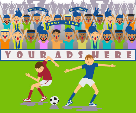Illustration a soccer matchのイラスト素材