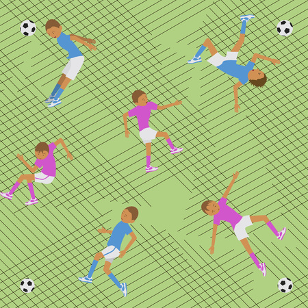 Seamless pattern soccer matchのイラスト素材