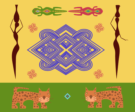 Abstract ethnic patternのイラスト素材