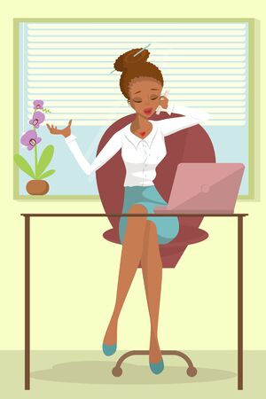 Business African womanのイラスト素材