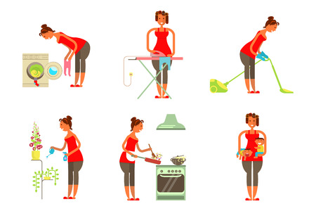 Set of housewifesのイラスト素材