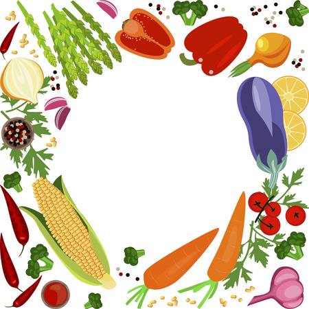 Banner of Raw foodのイラスト素材