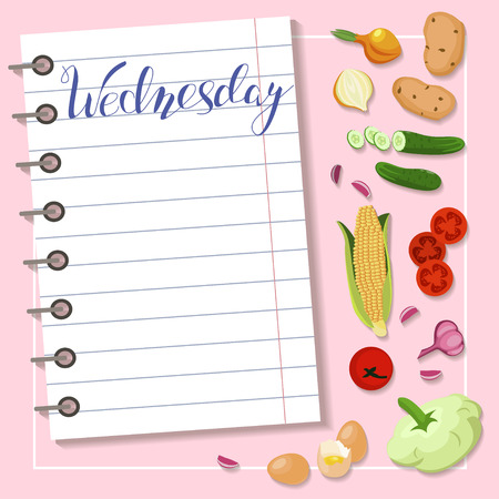 Sheet of diet planのイラスト素材