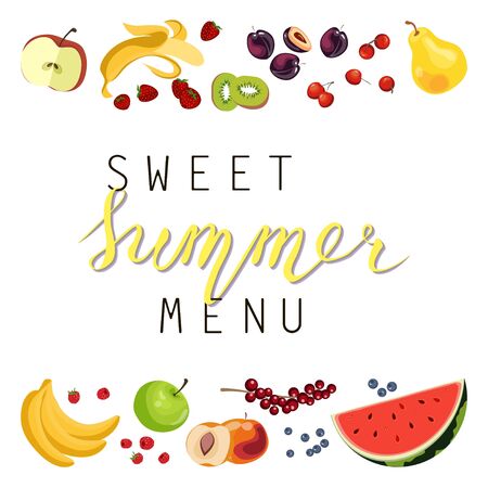 Summer menu bannerのイラスト素材