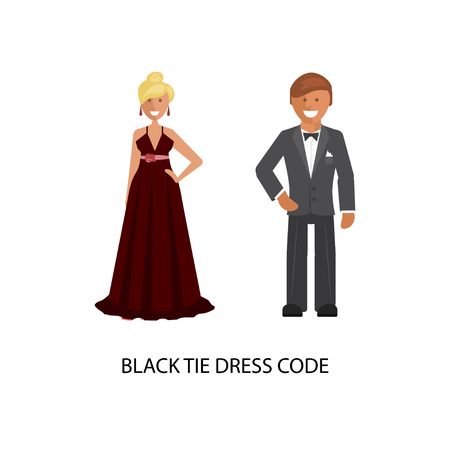 Black tie dress codeのイラスト素材