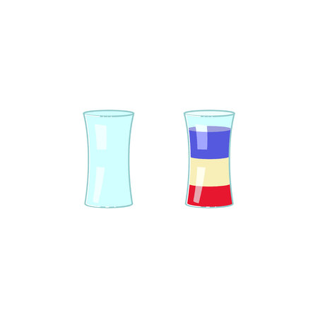 Wineglass and exotic cocktail.のイラスト素材