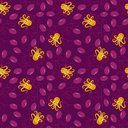 Bright colored seamless pattern vector illustration.