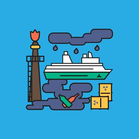 eco technologies in the cityのイラスト素材