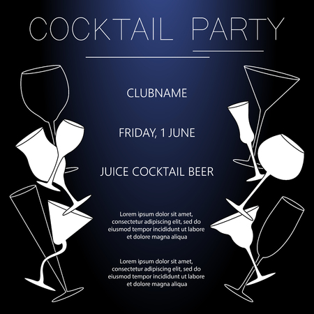 Cocktail party flyerの写真素材