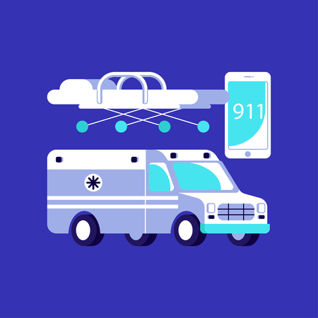 Medical ambulance iconsのイラスト素材