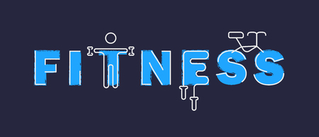 Fitness Gym logoのイラスト素材