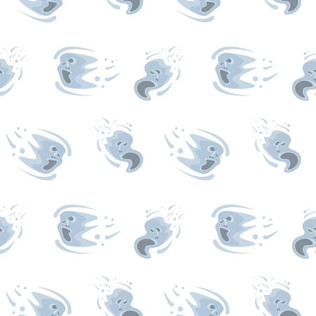 Seamless pattern with pathogen and virus spreading. Flat Art Vector illustrationのイラスト素材