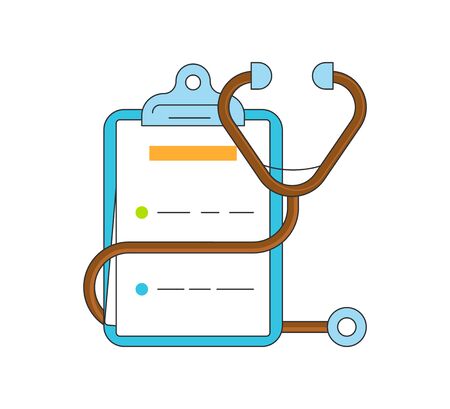 Medical and healthcare icon. Med outline sign isolated on white background. Suitable for infographic, websites and print media. Flat Art Vector Illustrationのイラスト素材