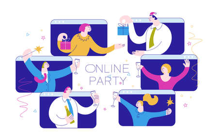 Happy Business people with glasses of champagne having fun time togetherの写真素材