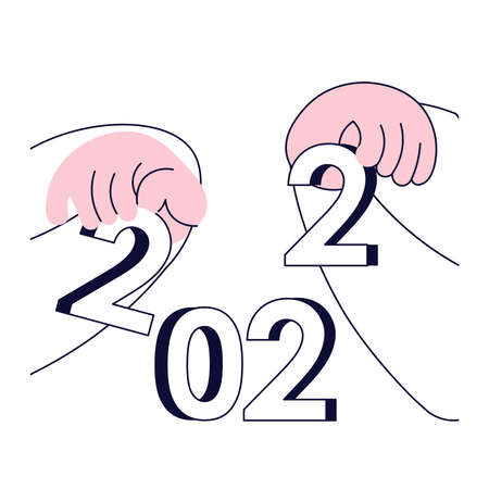 2022 Modern Design for Calendar, Invitations, Greeting Cards, Holidays Flyersのイラスト素材