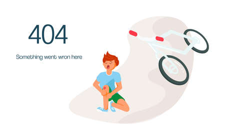 404 error not found web page. layout 404 on white background for website. Flat Art Vector...
