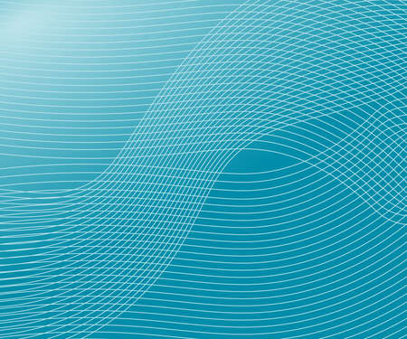 Blue blurry abstract texture with waves. Background banner wall paper. Flat Art Vector Illustrationのイラスト素材