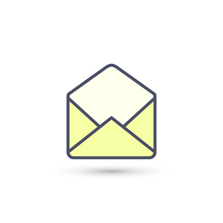 Open envelope icon. Vector color isolated illustration.のイラスト素材