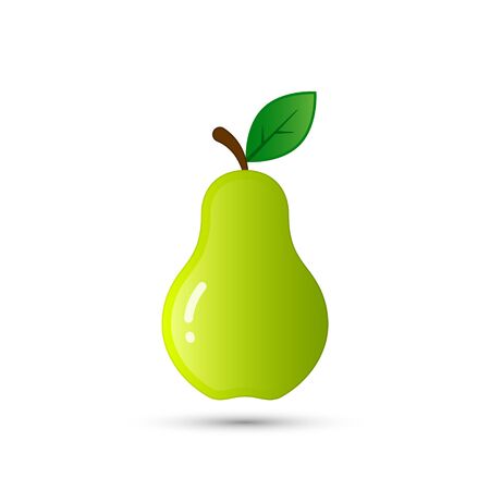 Pear fruit icon, vector isolated color illustration.のイラスト素材