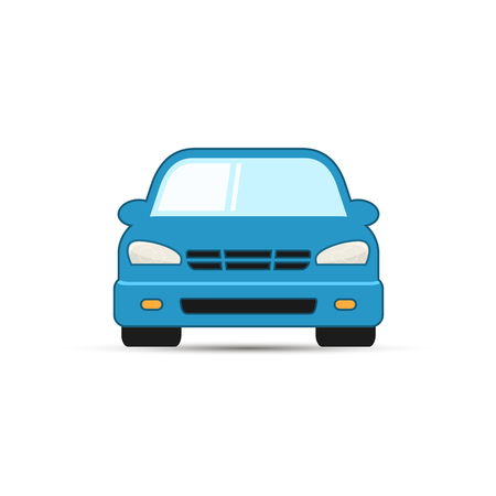 Car vector illustration, front view. Simple car icon.のイラスト素材