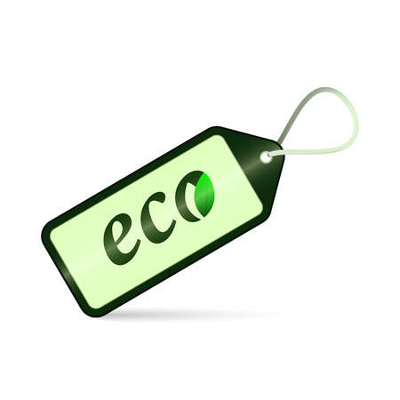 Eco natural organic cardboard label. Vector isolated illustration.のイラスト素材
