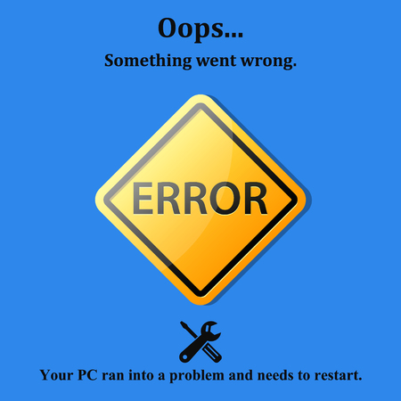 Error web page vector illustration. Error message on screen illustration.