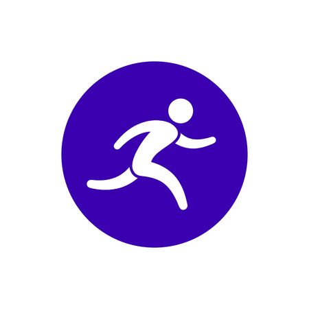 Running man icon, vector isolated simple run symbol.のイラスト素材