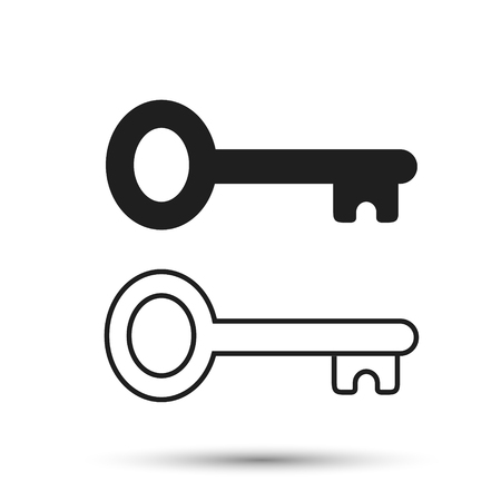 Key vector icon set. Vector isolated simple illustration.のイラスト素材