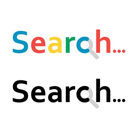 Search inscription drawing quote. Vector font template.のイラスト素材