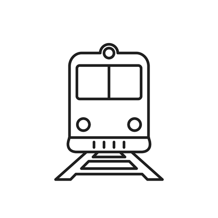 Subway, train or tram outline icon.のイラスト素材