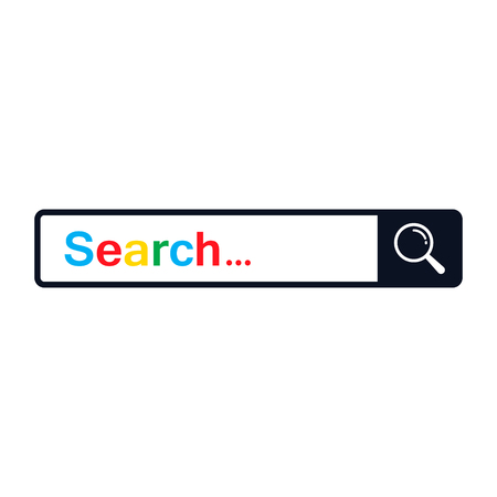 Search bar Vector ui template. Isolated on white background.のイラスト素材