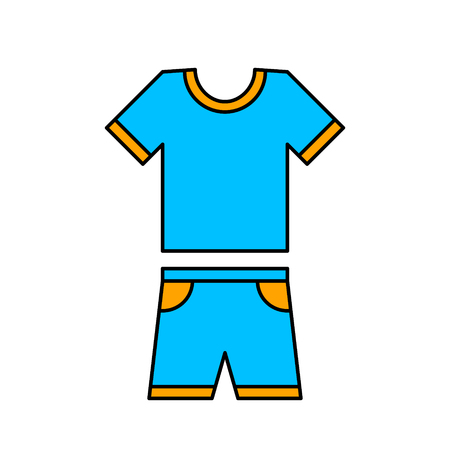 Tshirt and Short Icon. Vector isolated simple illustration.のイラスト素材