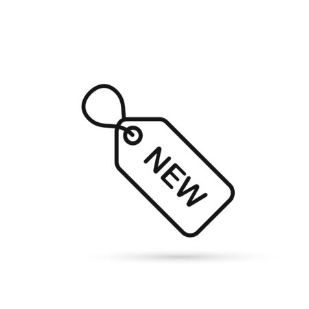 New product tag icon. Vector isolated simple new label.のイラスト素材