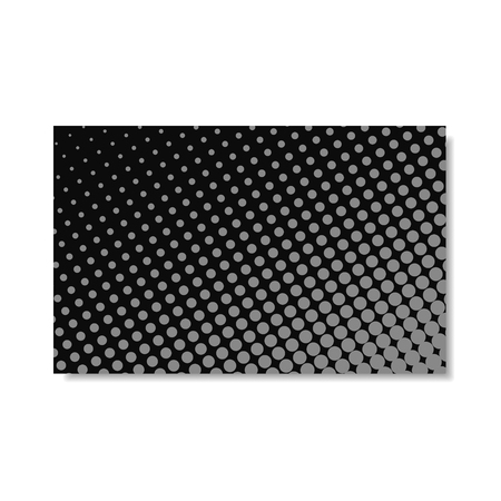Dotted Cover Black and Grey isolated on white background. Vector Halftone Poster or Business Card in Pop Art Style.のイラスト素材