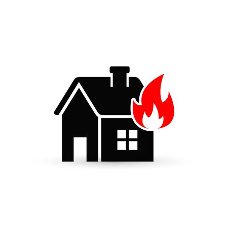 House and fire icon vector illustrationのイラスト素材