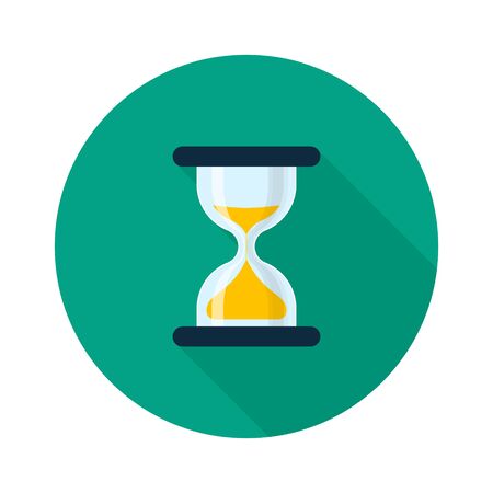 Hourglass Icon Flat Design Long Shadow.のイラスト素材